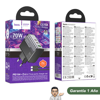 HOCO CS75A Cargador Rápido a 70 Watts