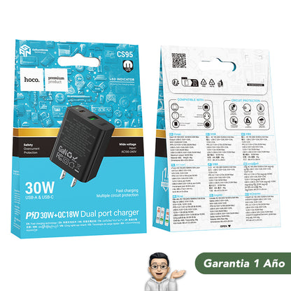 HOCO CS95 Cargador Rápido a 30 Watts