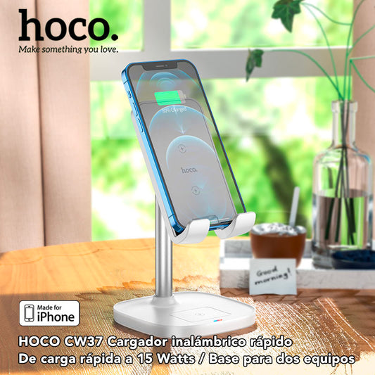 HOCO CW37 Base inalámbrica 2en1 súper rápida