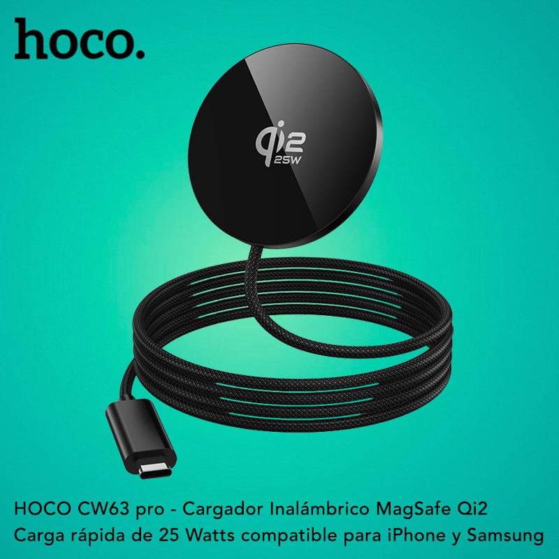 HOCO CW63 Cargador Inalámbrico MagSafe Qi2
