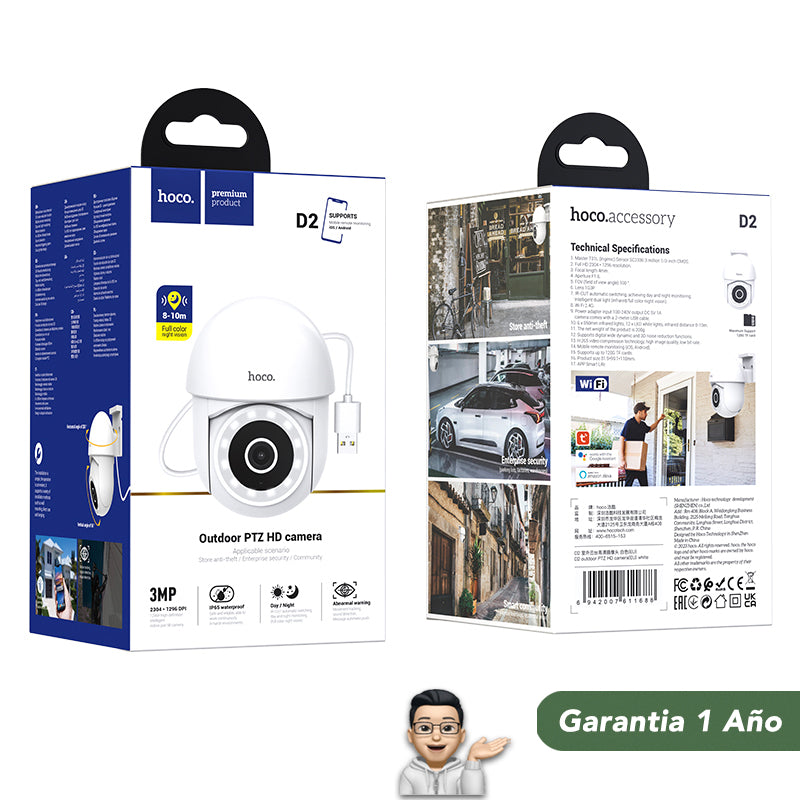 HOCO D2 Cámara de Seguridad para Exteriores