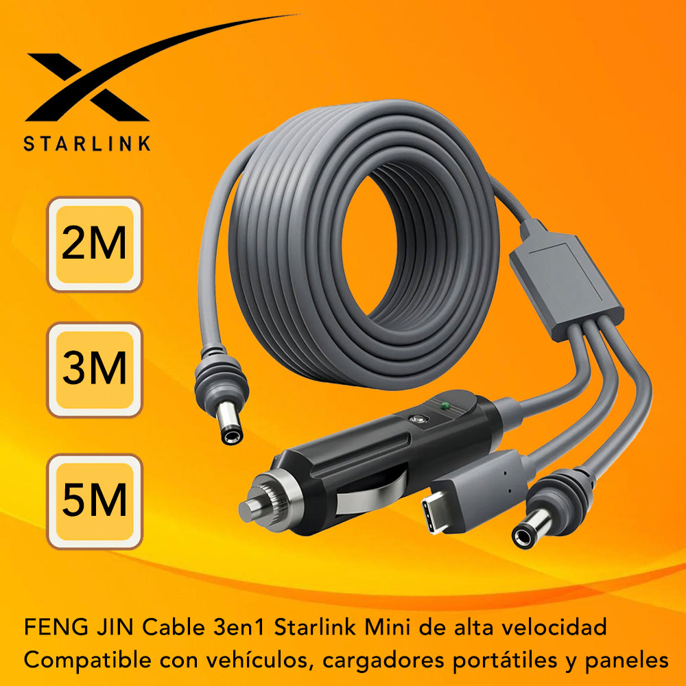 FENG JIN Cable 3en1 Starlink Mini de alta velocidad