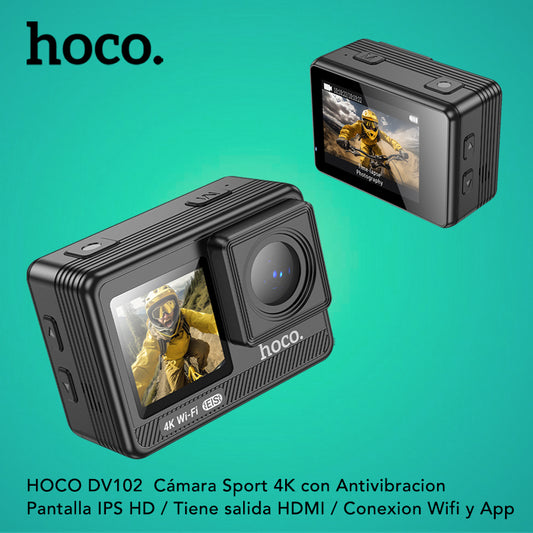 HOCO DV102  Cámara Sport 4k Antivibración