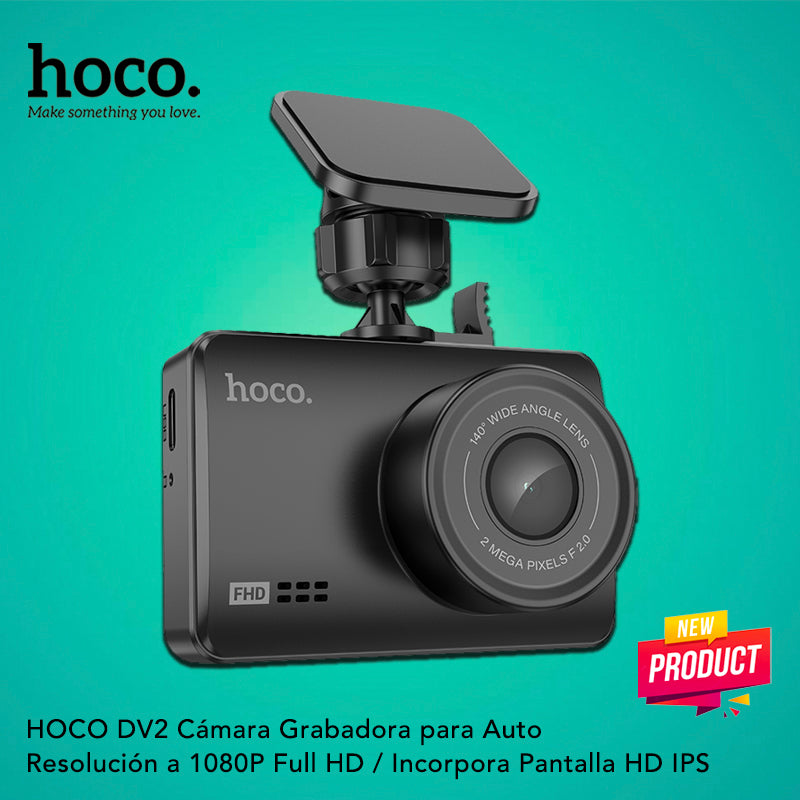 HOCO DV2 Grabadora para vehículo con pantalla