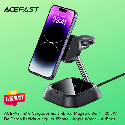 ACEFAST E16 Cargador inalámbrico 3en1