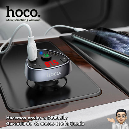 HOCO E51 Transmisor y Cargador de auto Rápido 18W
