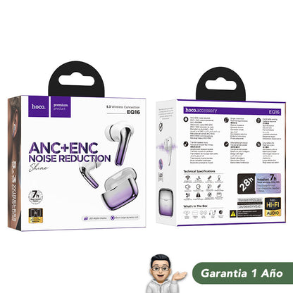 HOCO EQ16 Audífonos TWS con ANC y ENC