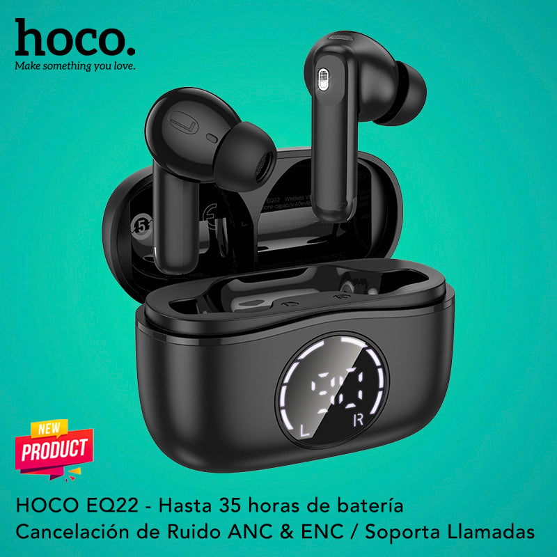 HOCO EQ22 Audífonos TWS con ANC y ENC