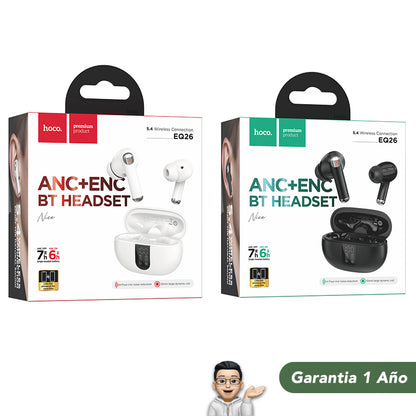 HOCO EQ26 Audífonos TWS con ANC y ENC