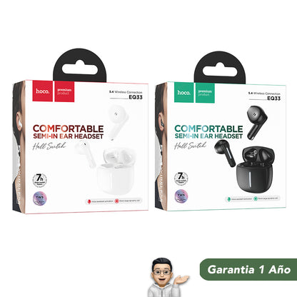 HOCO EQ33 Audífonos TWS compatible con APP