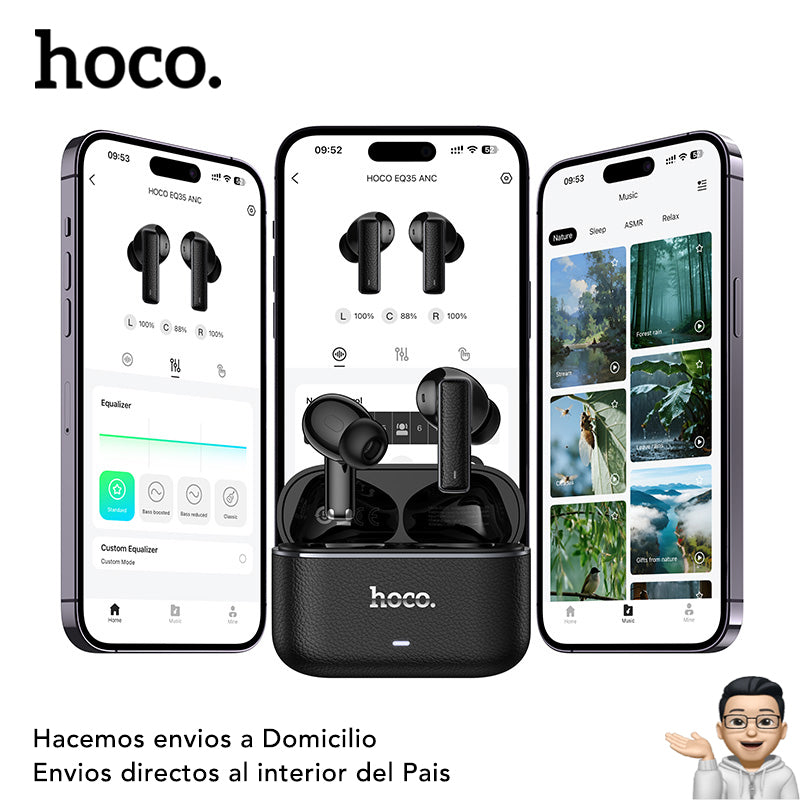 HOCO EQ35 Audífonos TWS con ANC y ENC