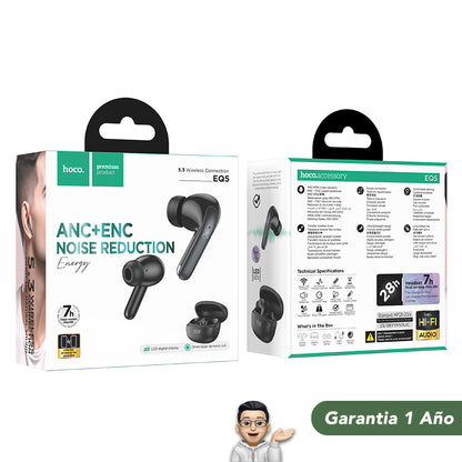 HOCO EQ5 Audífonos TWS con Cancelación de Ruido  Precio