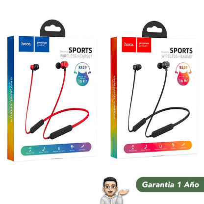 HOCO ES29 Audífonos Bluetooth tipo Collar de 16 horas