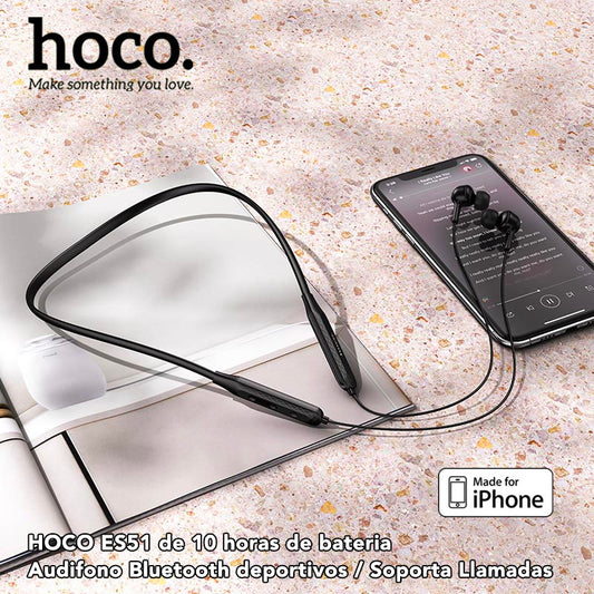 HOCO ES51 Audífonos Bluetooth tipo Collar de 10 horas