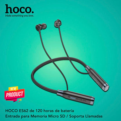 HOCO ES62 Audífonos Bluetooth tipo Collar de 120 horas
