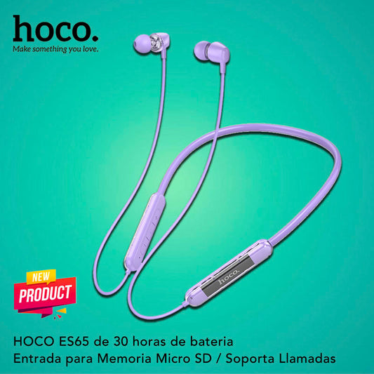HOCO ES65 Audífonos Bluetooth tipo Collar de 30 horas