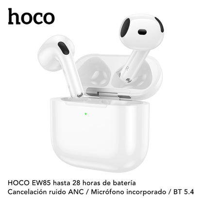 HOCO EW85 Audífonos TWS con ANC (Tipo Airpods 4)
