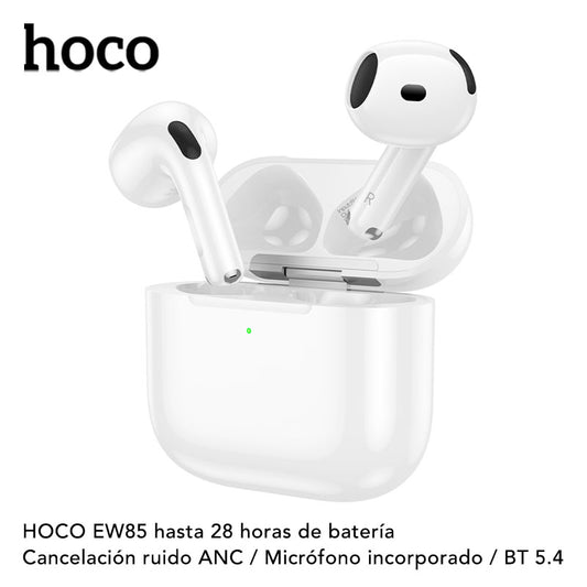 HOCO EW85 Audífonos TWS con ANC (Tipo Airpods 4)