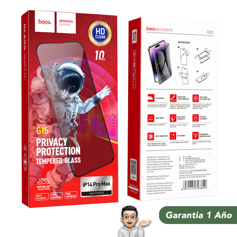 HOCO G15 Protector de pantalla Guardián Antiespia