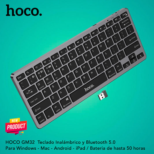 HOCO GM32 Teclado inalambrico y Bluetooth