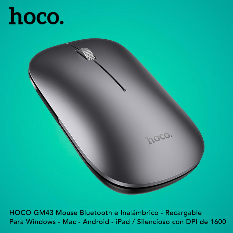 HOCO GM43 Mouse inalámbrico y Bluetooth