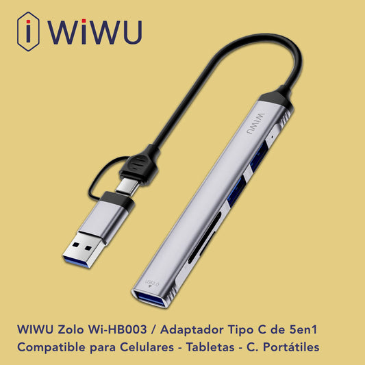 WIWU Wi-HB003 Adaptador HUB Tipo-C 5en1