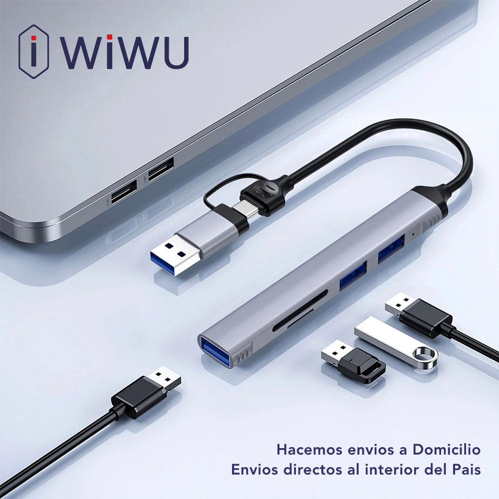 WIWU Wi-HB003 Adaptador HUB Tipo-C 5en1
