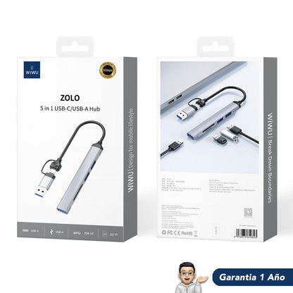 WIWU Wi-HB003 Adaptador HUB Tipo-C 5en1