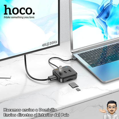 HOCO HB38 Adaptador HUB Tipo-C 7en1