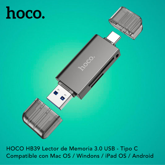HOCO HB39 Lector de Memoria Tipo C / USB