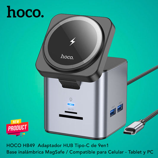 HOCO HB49 Adaptador HUB Tipo-C 9en1