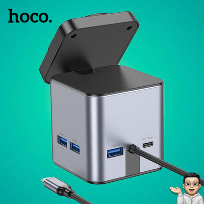 HOCO HB49 Adaptador HUB Tipo-C 9en1