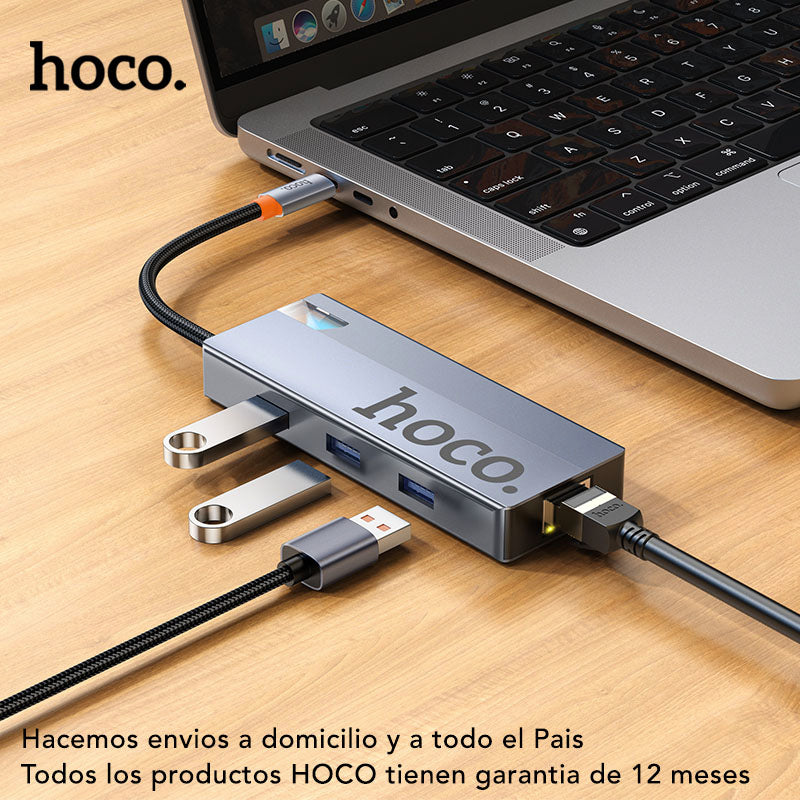 HOCO HB51 Adaptador HUB Tipo-C 6en1