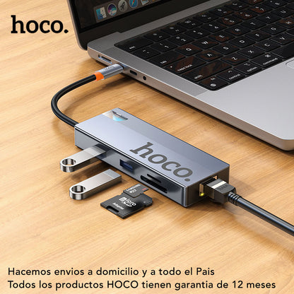HOCO HB52 Adaptador HUB Tipo-C 8en1