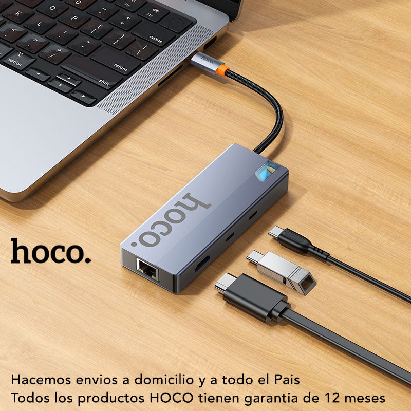 HOCO HB52 Adaptador HUB Tipo-C 8en1