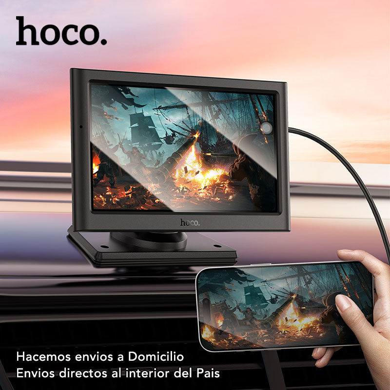 HOCO HU2 Pantalla portátil inalámbrica para auto