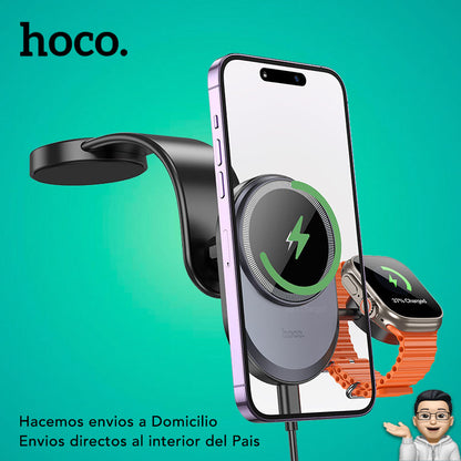 HOCO HW28 Soporte con carga inalámbrica 2en1