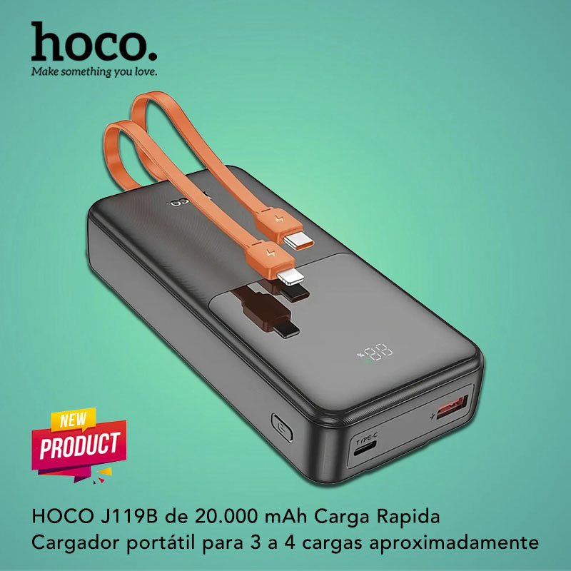 HOCO J119A de 20000 mAh Carga rápida
