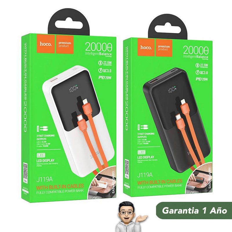 HOCO J119A de 20000 mAh Carga rápida