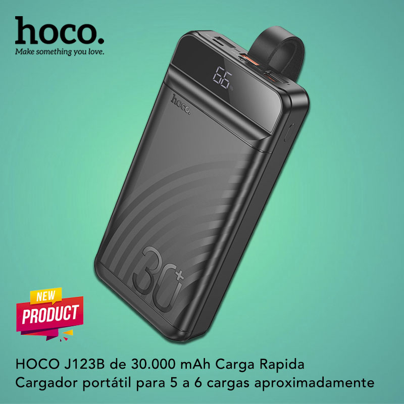 HOCO J123B de 30000 mAh Carga rápida