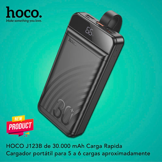HOCO J123B de 30000 mAh Carga rápida