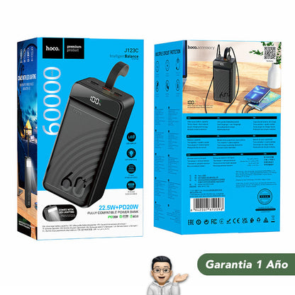 HOCO J123C de 60000 mAh Carga rápida