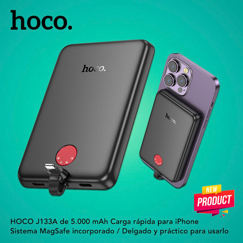 HOCO J133A de 5000 mAh Carga Rápida con Cable