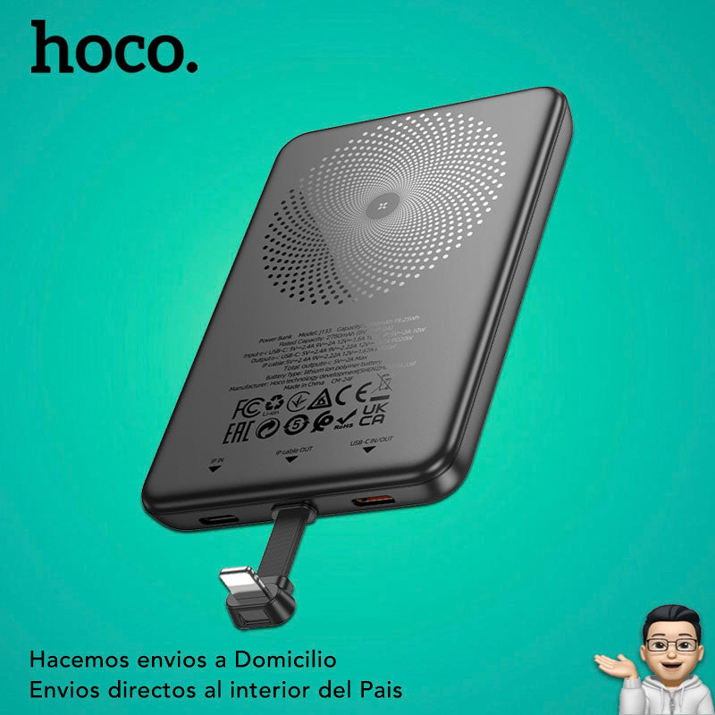 HOCO J133A de 5000 mAh Carga Rápida con Cable