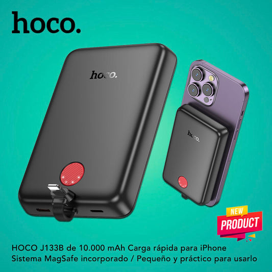 HOCO J133B de 10000 mAh Carga Rápida con Cable