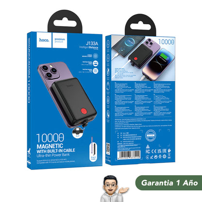 HOCO J133B de 10000 mAh Carga Rápida con Cable