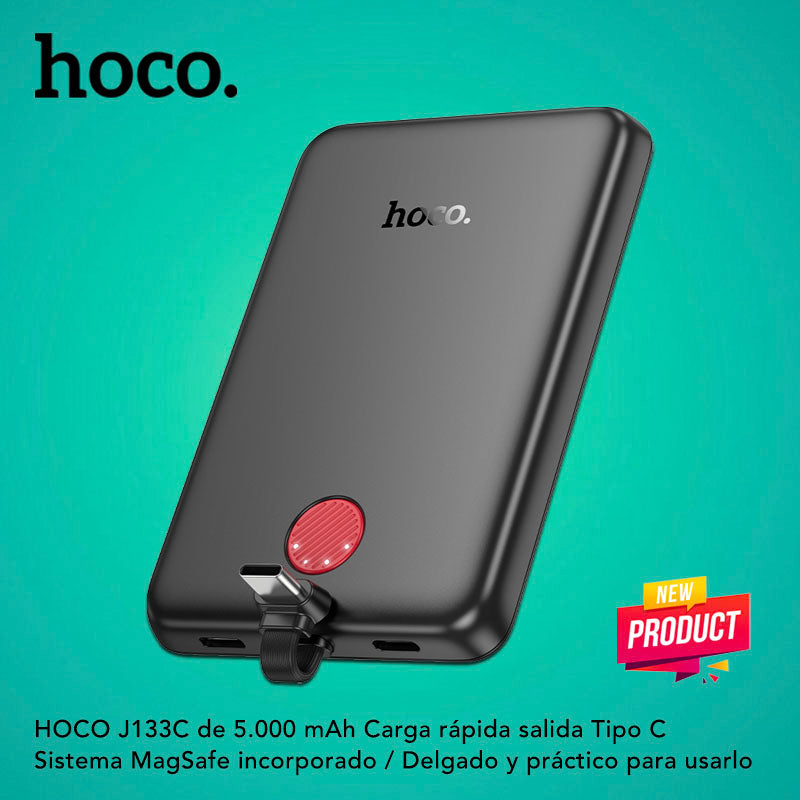 HOCO J133C de 5000 mAh Carga Rápida con Cable