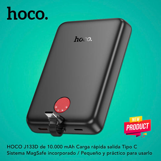 HOCO J133D de 10000 mAh Carga Rápida con Cable