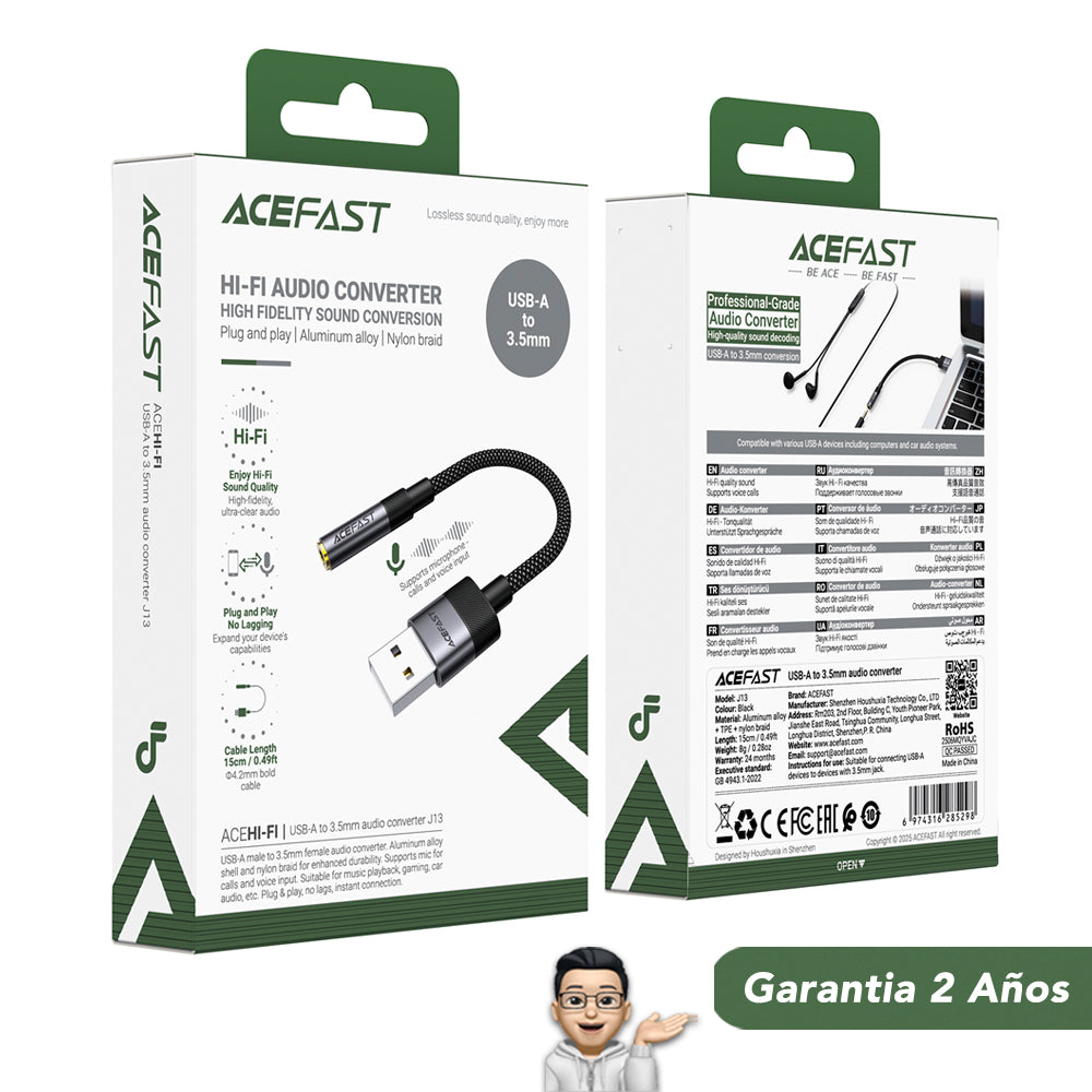 ACEFAST J13 Adaptador de Audio a USB