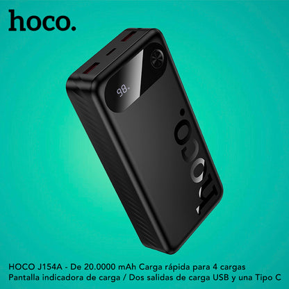 HOCO J154A de 20000 mAh Carga Rápida
